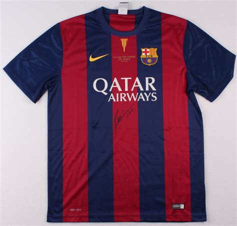 Lionel Messi Signed Barcelona Authentic Nike Soccer Jersey Messi Coa