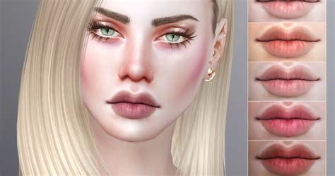 Sims 4 Ccs The Best Realistic Lips By Pralinesims