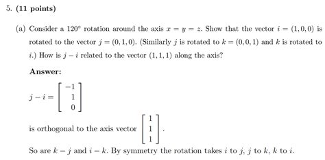 Linear Algebra Proving Vectors Are Rotations About Some Axis