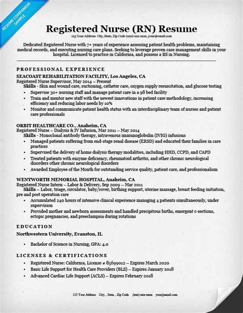 How to write cover letter. Registered Nurse (RN) Resume Sample & Tips | Resume Companion