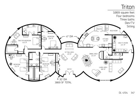 At natural spaces domes, we have been designing, manufacturing, and building dome homes since 1971. Floor Plan: DL-4704 | Monolithic Dome Institute
