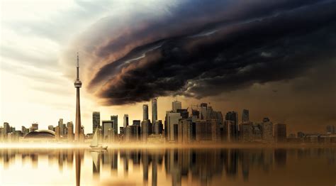 Dark Clouds Over City Wallpaper Hd Other 4k Wallpapers Images And