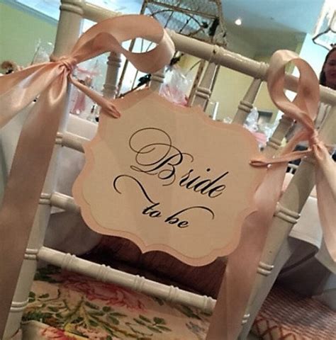 Bride To Be Chair Sign For Your Bridal Shower Decor Luxe Etsy