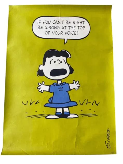 Vintage Charlie Brown Peanuts Lucy Van Pelt If You Cant Be Right