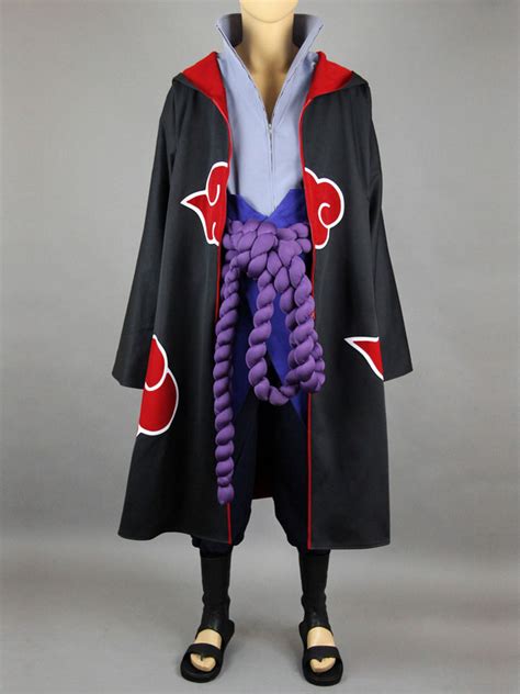 Naruto Akatsuki Cloak Anime Cosplay Costume Kit Itachi Robe Halloween