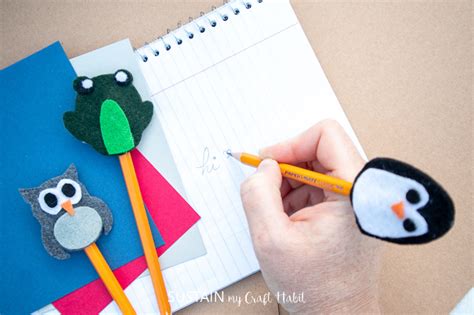 Adorable Felt Animal Diy Pencil Toppers Sustain My Craft Habit
