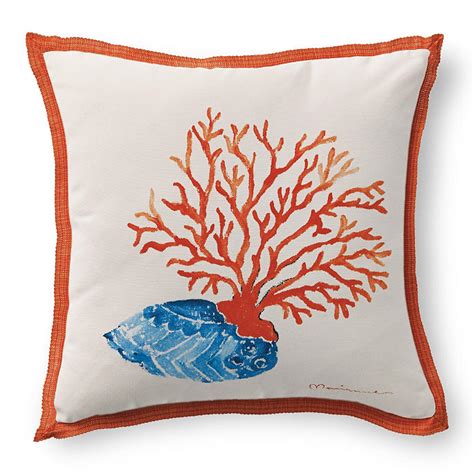 Painted Coral Outdoor Pillow Frontgate