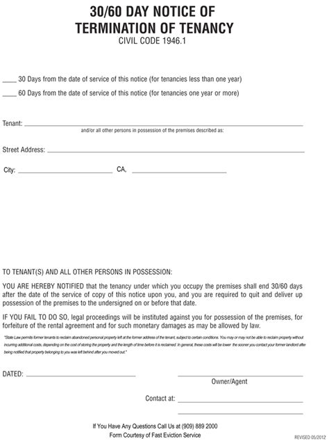 Please print out the 30 day notice. 30 Day Notice To Vacate Letter | Real Estate Forms