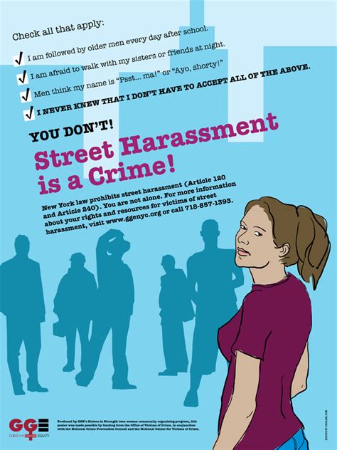 books dvds and posters against sexual harassment girls for gender equity