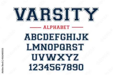 Classic College Font Vintage Sport Serif Font In American Style For