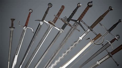 Realistic Medieval Swords 3d Model Cgtrader