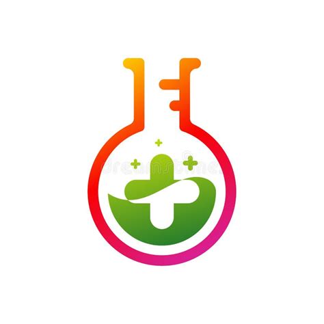 Health Plus With Lab Logo Design Concept Vector Template Icon Symbol