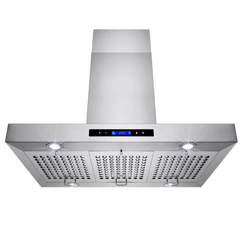 Insert screws through both back braces at all stud locations to secure to wall (image 2). AKDY 36 in. Convertible Kitchen Island Mount Range Hood in ...