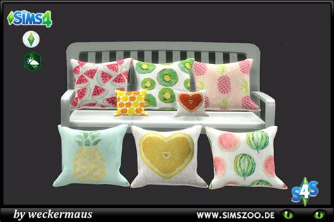 Blackys Sims 4 Zoo Fresh Cushion Recolours By Weckermaus Details