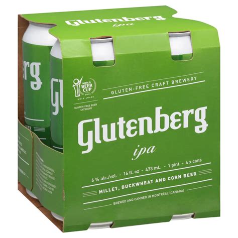 Glutenberg Gluten Free Ipa Beer 16 Oz Cans Shop Beer At H E B