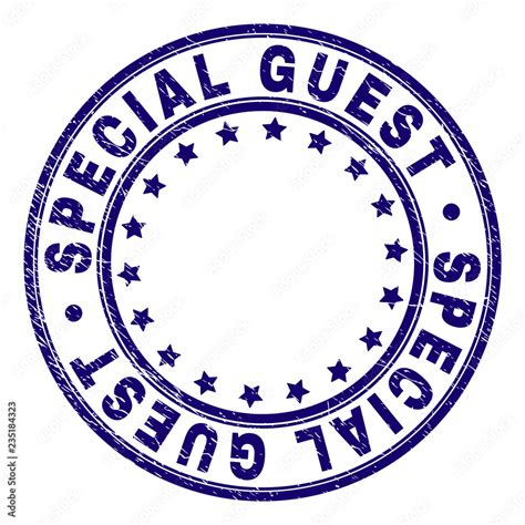 Special Guest Stamp Seal Imprint With Grunge Texture Designed With