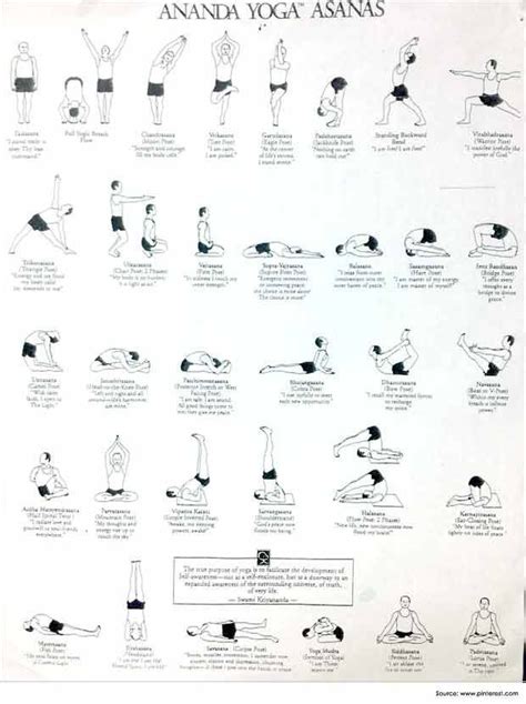 Ananda Marga Yoga Asanas Chart - Ananda Yoga is of the most eclectic type of yoga that uses two basic
