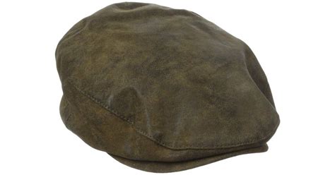 Stetson Weathered Leather Ivy Cap In Brown For Men Lyst