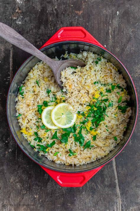 Greek Lemon Rice Recipe The Mediterranean Dish
