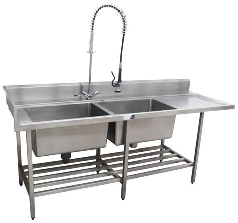 Stainless Steel Double Bowl Sink With Spray Arm Hilco Global Apac