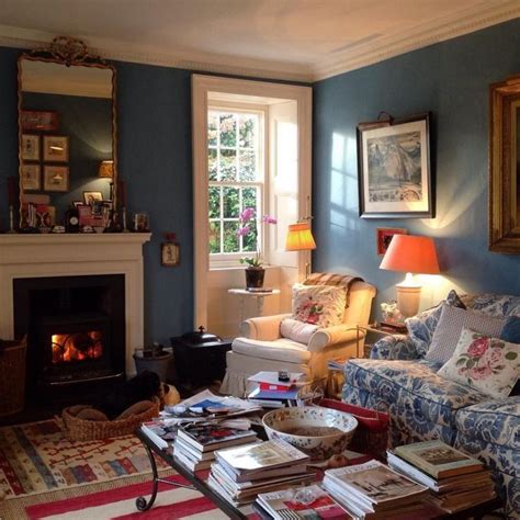 Cozy Blue Cottage Sitting Room Ideas Country Cottage Interiors