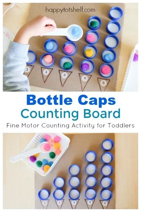 Bottle Caps Counting Board A Brilliant Counting Activity For Toddlers