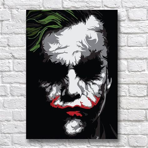 Batmans The Joker Abstract Heath Ledger Wall Art Poster Print A4
