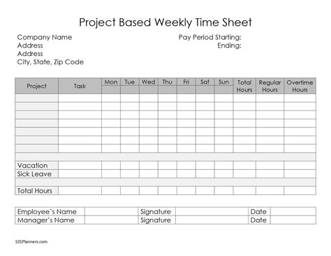 Free Timesheet Template Printables Instant Download