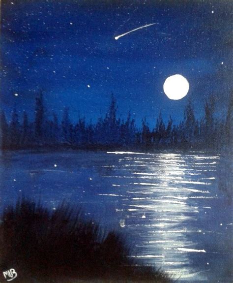 Easy To Paint Pretty Night Sky Ecosia In 2020 Night Sky Painting