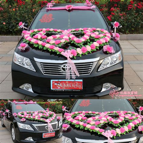 About 5% of these are decorative flowers & wreaths. Festooned vehicle wedding car decoration suits bride car ...