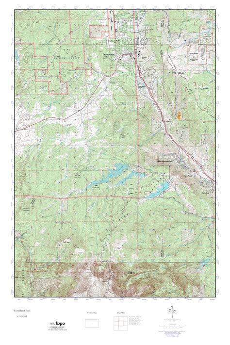 Mytopo Woodland Park Colorado Usgs Quad Topo Map