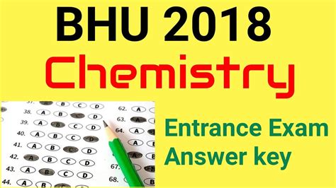 Preparing for the bsc entrance exam 2021? BHU 2018 PET MSc. Entrance Exam Chemistry provisional ...