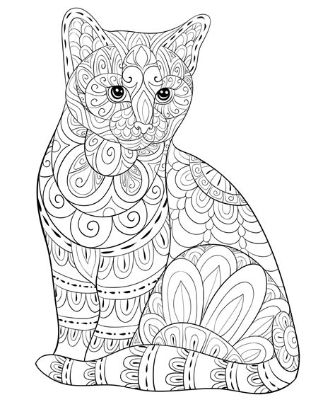 Blank Adult Coloring Pages Cats Coloring Pages