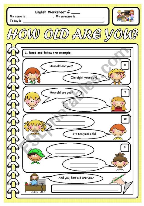 How Old Are You Esl Worksheet By S Nia Ara Jo