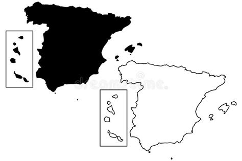 Vetor Do Mapa Da Espanha Ilustração Do Vetor Ilustração De Isolado