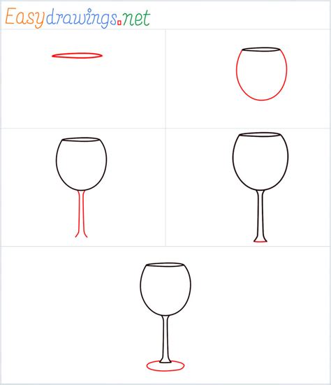 How To Draw A Wine Glass Step By Step 5 Easy Phase And Video