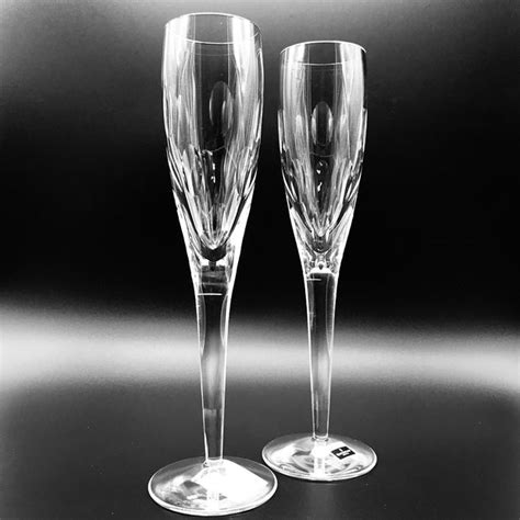 Pair Waterford Crystal John Rocha Signature White Wine Glasses New