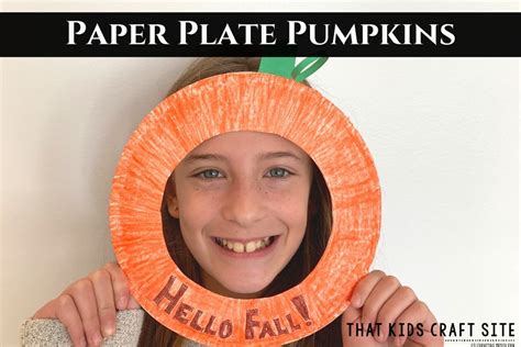 Paper Plate Pumpkin Craft For Kids That Kids Craft Site