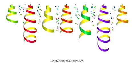 Background Party Streamers Confetti Vector Illustration Stock Vector