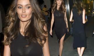 Nicole Trunfio Stuns In Clinging Transparent Dress That Shows Off Her