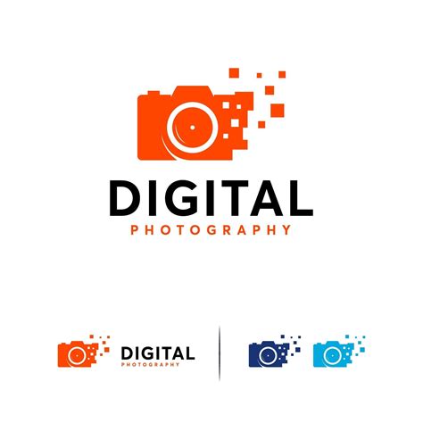 Digital Camera Logo Designs Vector Pixel Camera Logo Template 2064507