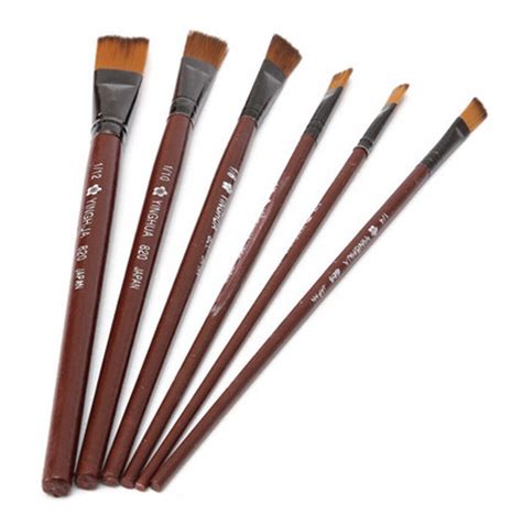 The Best 6pcs1 Paint Brushes Set Nylon Brush For Oil Watercolor Artist