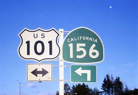 California State Highway 156 And U S Highway 101 Sign Highway 101