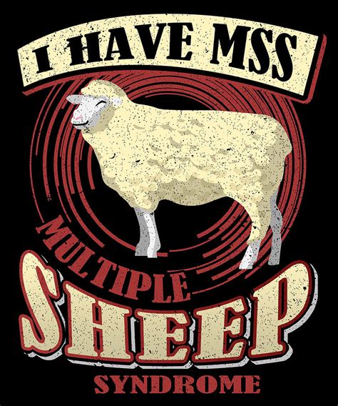 sheep lovers i have mss multiple sheep syndrome drawing by kanig designs