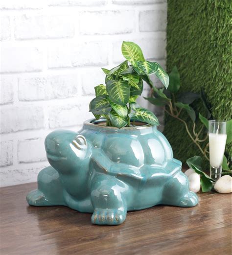 Glazed Ceramic Turtle Shaped Planter At Rs 2400 Ceramic Planter In