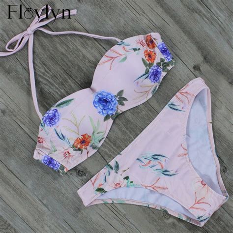 Floylyn Brand Brazilian Bikini 2017 Swimsuit Swimwear Women Sexy Push Up Bathing Suit Beachwear