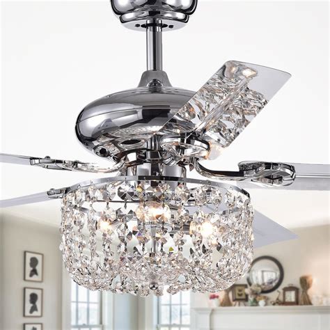 Silver Ceiling Fan With Crystals Not The Usual Tulip Glass A Crystal