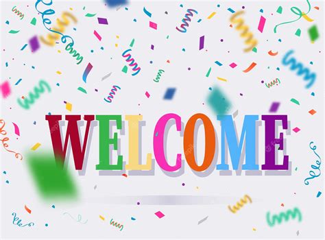 Premium Vector Colorful Lovely Welcome Composition With Origami Style