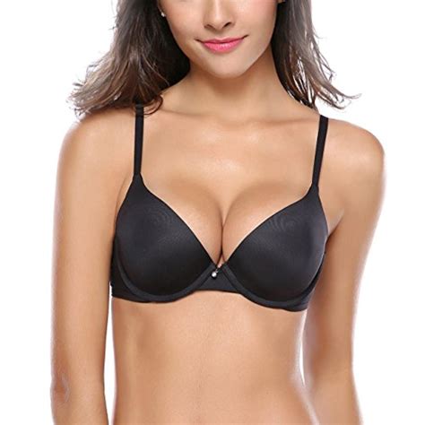 Women S Everyday Basic Seamless Lightly Padded Underwire Plunge Demi T