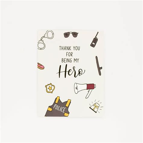 Thank You For Being My Hero Thank You Greeting Card For Etsy